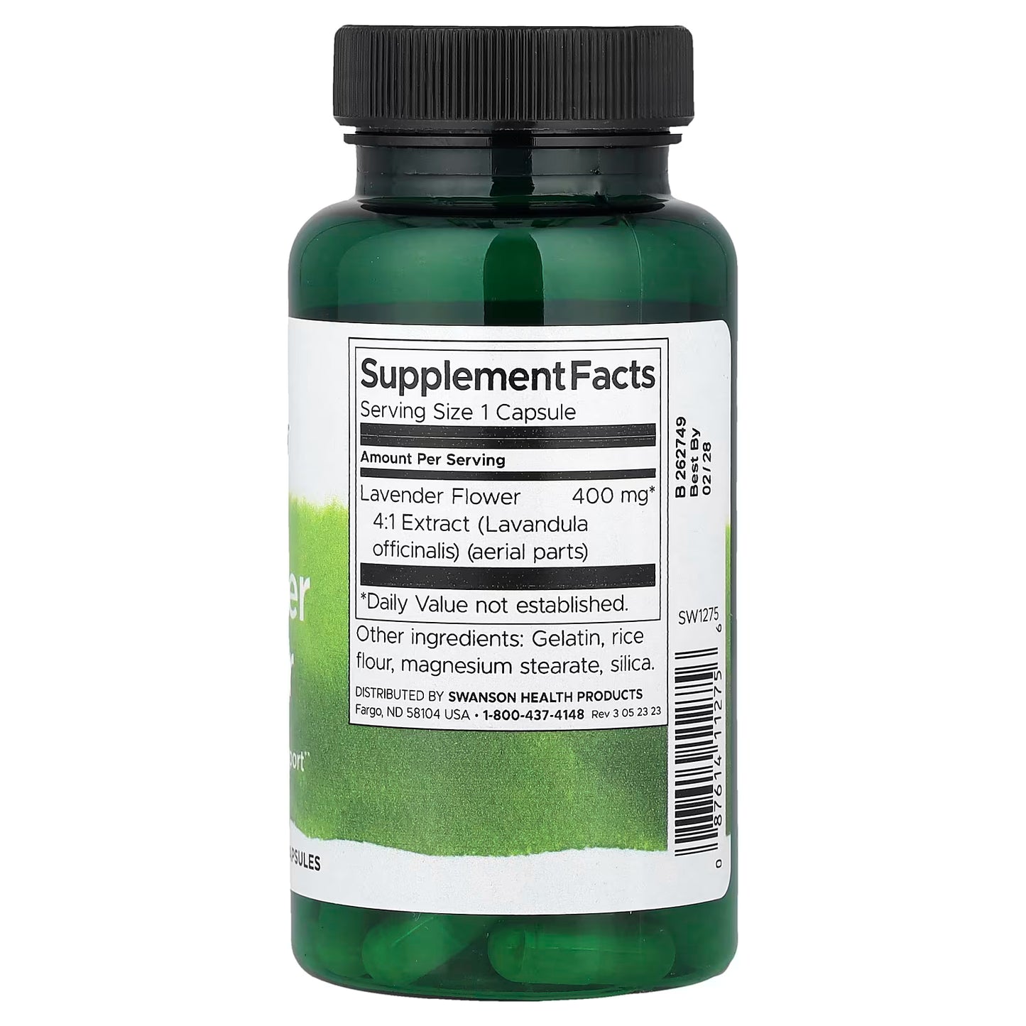 Full Spectrum Lavender Flower, 400 mg, 60 kapsler, Swanson