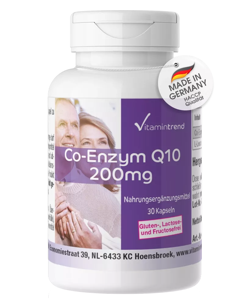 Coenzyme Q10, 200mg, højdosis, 30 capsules, VitaminTrend