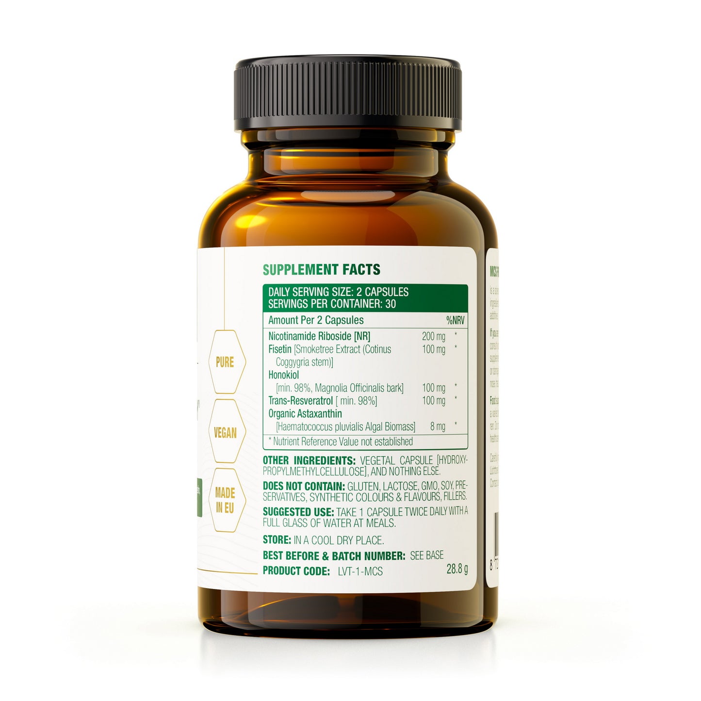 Longevitality 60 kapsler, MCS Formulas (fisetin)