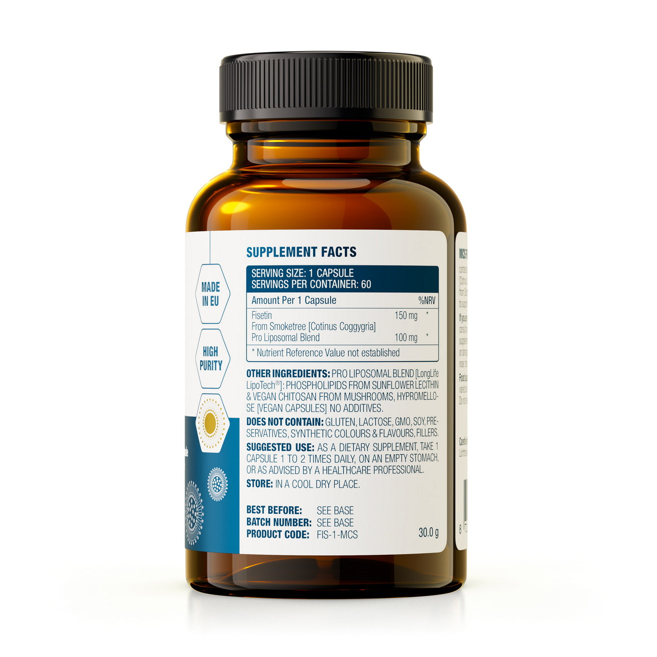 Fisetin Pro, Liposomal, 150 mg, 60 kapsler, MCS Formulas
