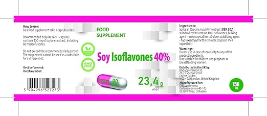 Soya Isoflavones, 90 kapsler, DG Supplements (soja)