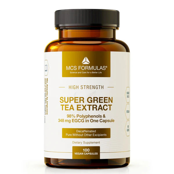 Super Green Tea Extract (Grøn te), 580 mg, 100 kapsler, MCS Formulas