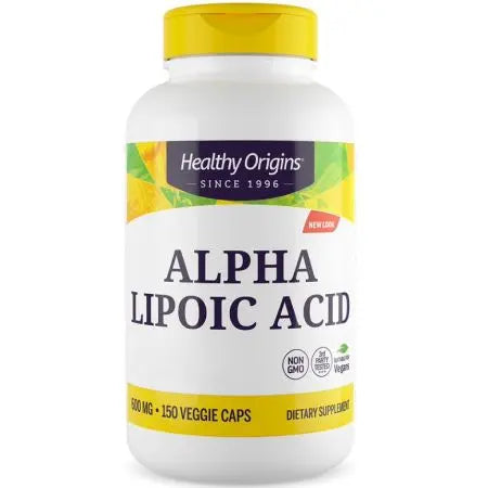Alpha-Liponsyre (ALA), 600 mg, 150 kapsler, Healty Origins