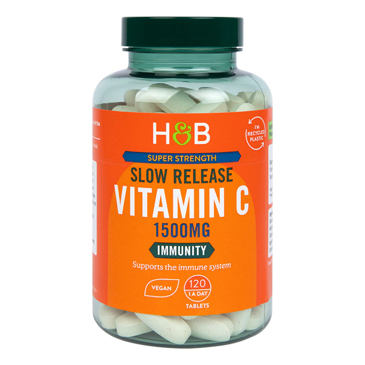 C-Vitamin, 1500mg, 120 tabletter, Super Strength Slow Release, Holland & Barret