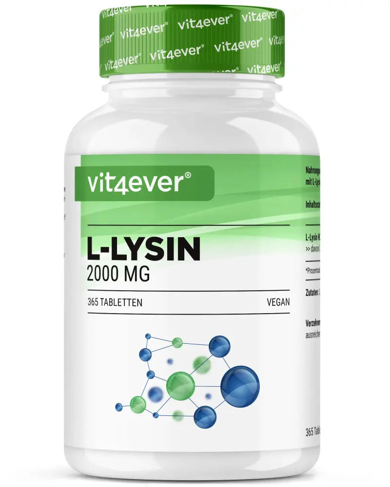 L-Lysin 2000, 1000 mg, 365 tabletter, vit4ever