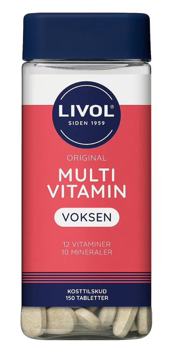 Multivitamin Voksen, 150 tabletter, Livol