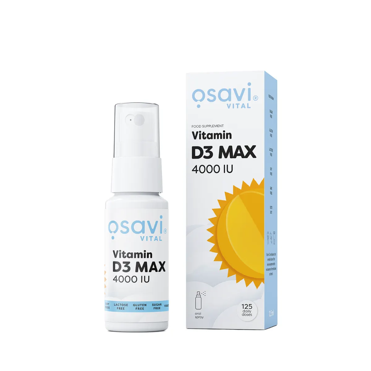 Vitamin D3, Spray, 4.000 IE, 12.5 ml, Osavi
