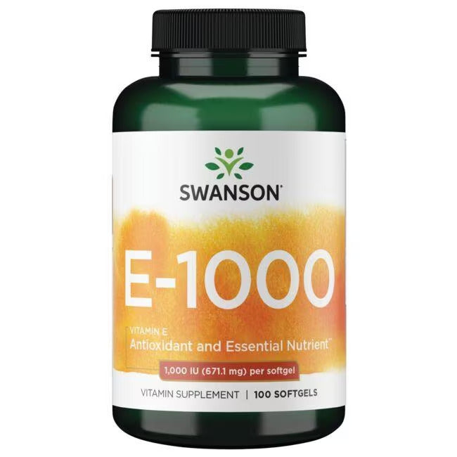 E-vitamin, 671.1 mg, 1000 IE, 100 softgels, Swanson