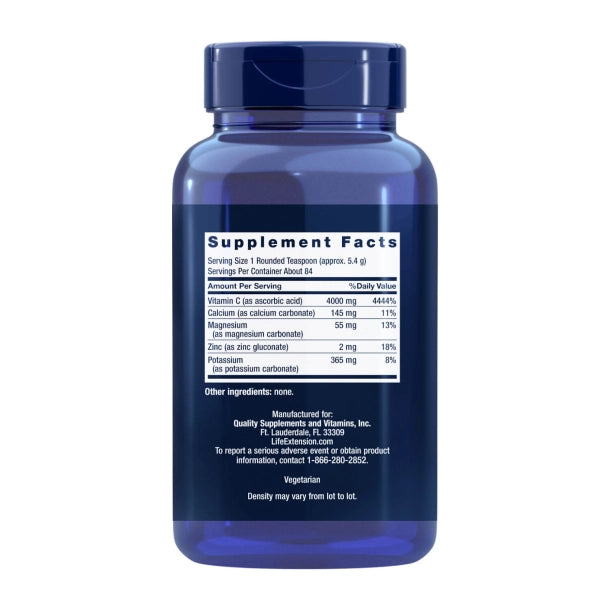 C-vitamin, Buffered, 4000 mg, 454 gram Pulver, Life Extension