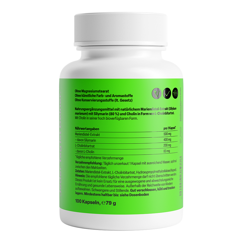 Marietidsel (mælketidsel)-ekstrakt, 500mg (80% silymarin), 100 kapsler, ZeinPharma