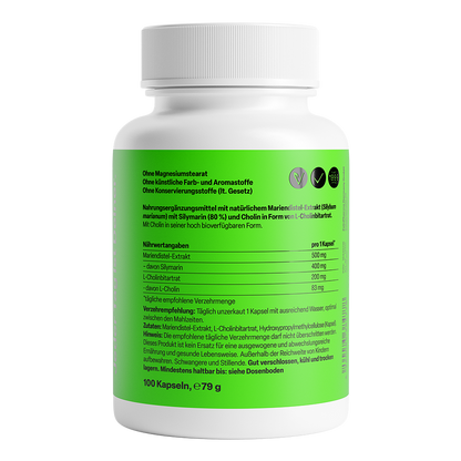 Marietidsel (mælketidsel)-ekstrakt, 500mg (80% silymarin), 100 kapsler, ZeinPharma