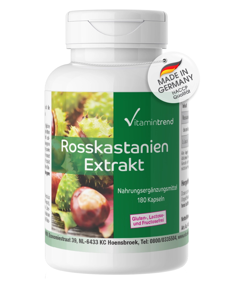 Hestekastanje ekstrakt 300mg - vegansk - 180 kapsler