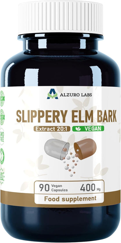 Rød Elmebark (Slippery Elm), 400mg, 90 kapsler, DG Supplements