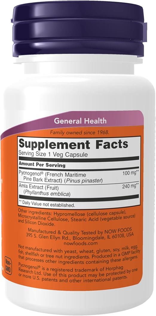 NOW Foods – Pycnogenol 100 mg – 60 kapsler