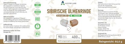 Rød Elmebark (Slippery Elm), 400mg, 90 kapsler, DG Supplements