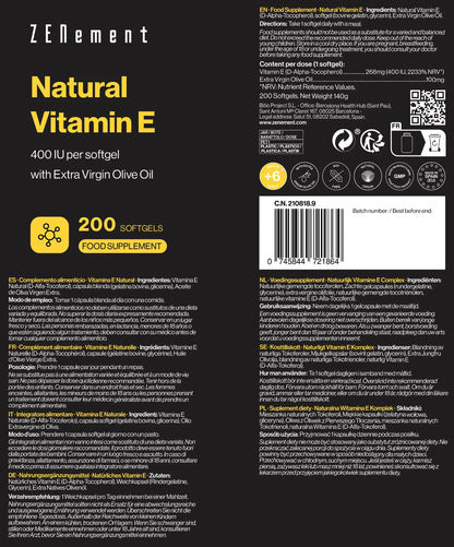 E-vitamin, 400 i.e., 200 Softgel, Zenement
