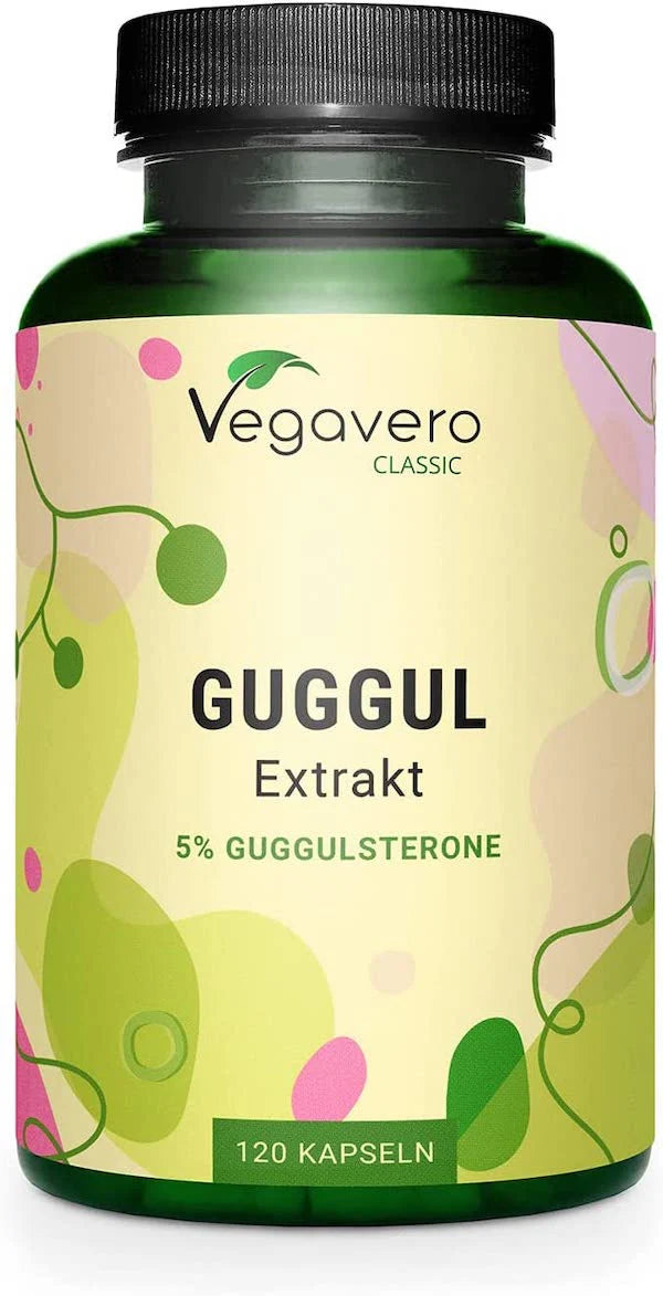 Guggulekstrakt, 500 mg (4:1, 5% guggulsteroner), 120 kapsler, Vegavero