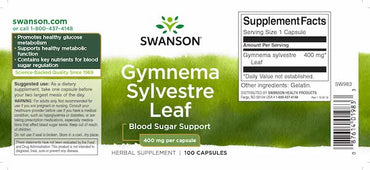 Gymnema Sylvestre, 400 mg, 100 kapsler, Swanson