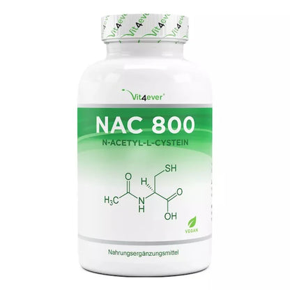 NAC (N-Acetyl-L-Cystein), 800 mg, 180 kapsler, Vit4ever