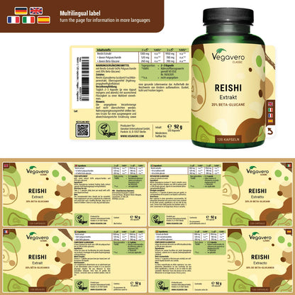 Reishi-svampekstrakt 650 mg, 120 kapsler, Vegavero