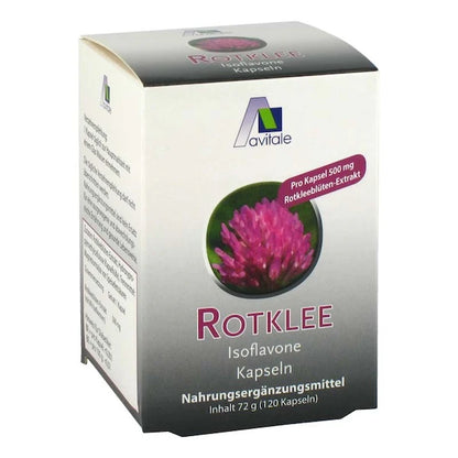 Rødkløverekstrakt, 500 mg (40 mg isoflavoner), 120 kapsler, Avitale