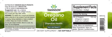 Oregano-olie, 150 mg, 120 softgels, Swanson