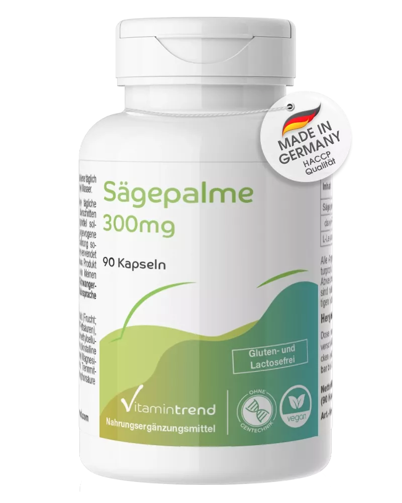 Savpalme 300 mg, vegansk, 90 kapsler, VitaminTrend
