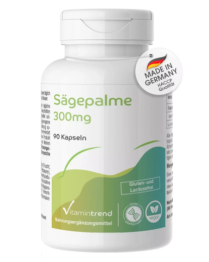 Savpalme 300 mg, vegansk, 90 kapsler, VitaminTrend