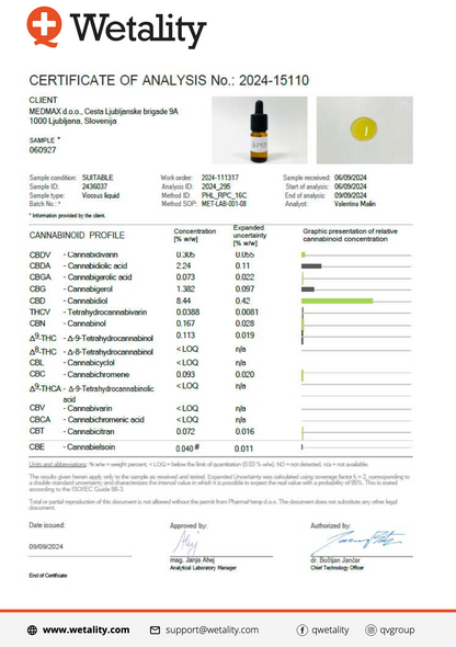 CBD-olie NO.01, 10 ml, Wetality