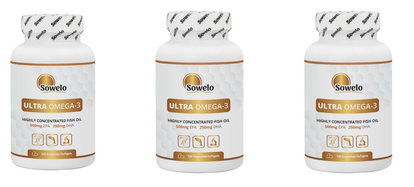 Omega-3 Ultra, 100 softgel kapsler, Sowelo (Bundle med 3 stk)