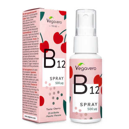 B-Vitamin B12, Spray, Vegavero (Hindbærsmag)