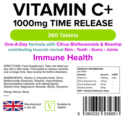 C-vitamin, DEPOT, 1000 mg, 120 tabletter, Lindens