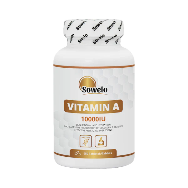Vitamin A 10000IU- 10.000 IE (375 mcg), 250 tabletter, Sowelo