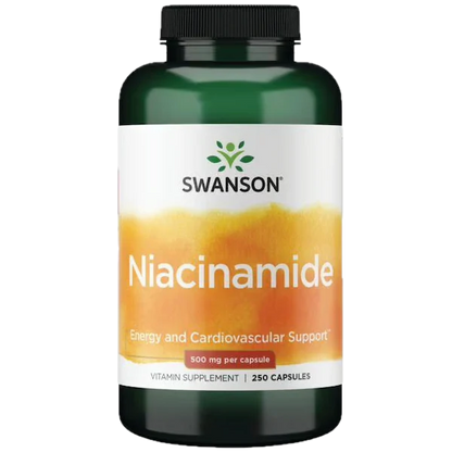 B3-vitamin (Niacinamid), 500 mg, 250 kapsler, Swanson