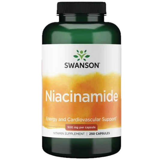 B3-vitamin (Niacinamid), 500 mg, 250 kapsler, Swanson