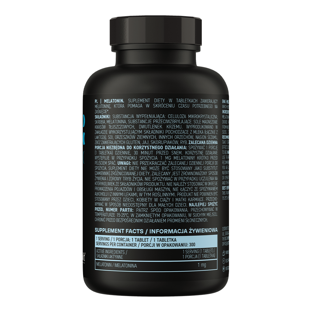 Melatonin, 1 mg, 300 tabletter, OstroVit