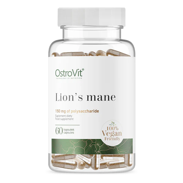 Lion's Mane svampeekstrakt, 500 mg (30% polysakkarider), 60 kapsler, OstroVit