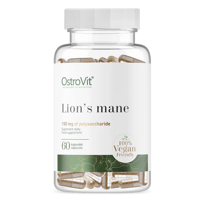 Lion's Mane svampeekstrakt, 500 mg (30% polysakkarider), 60 kapsler, OstroVit