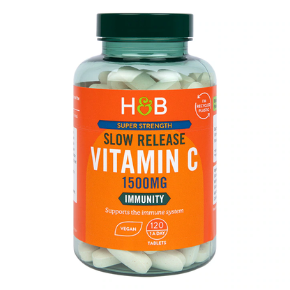 C-Vitamin, 1500mg, 120 tabletter, Super Strength Slow Release, Holland & Barret