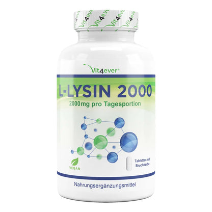 L-Lysin 2000, 1000 mg, 365 tabletter, vit4ever