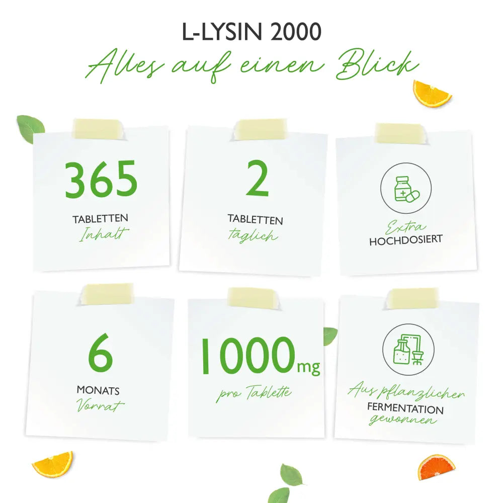 L-Lysin 2000, 1000 mg, 365 tabletter, vit4ever