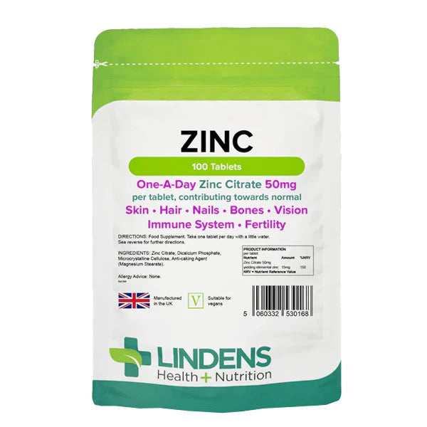 Zinkcitrat, 50 mg, 100 tabletter, Lindens