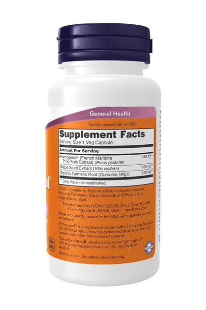 NOW Foods – Pycnogenol Ekstra Styrke 150 mg – 60 kapsler