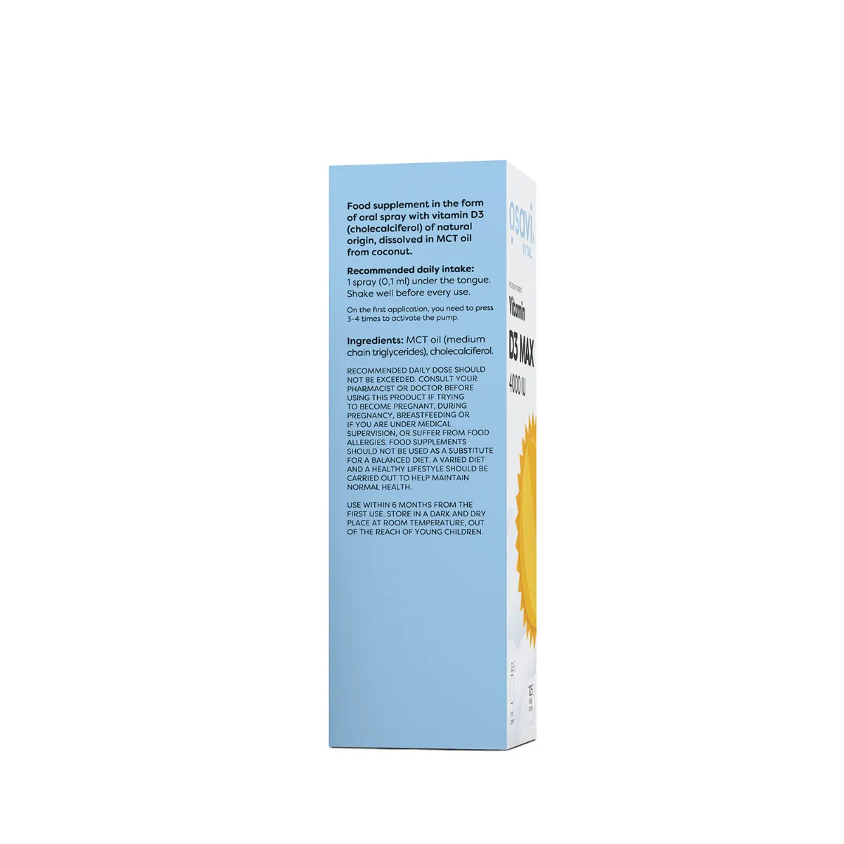 Vitamin D3, Spray, 4.000 IE, 12.5 ml, Osavi