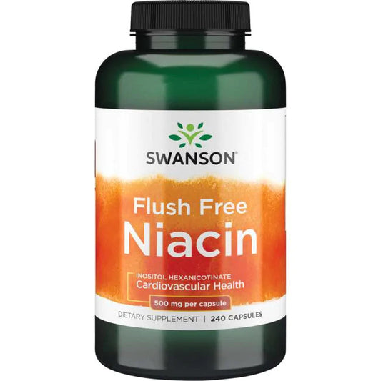 Flush Free Niacin, 500 mg, 240 kapsler, Swanson