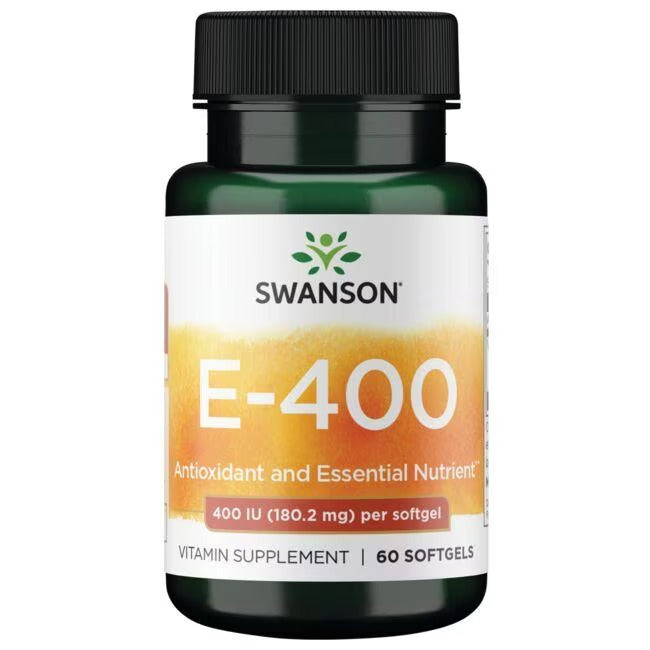 E-vitamin, 268 mg, 400 IE, 100 softgels, Swanson
