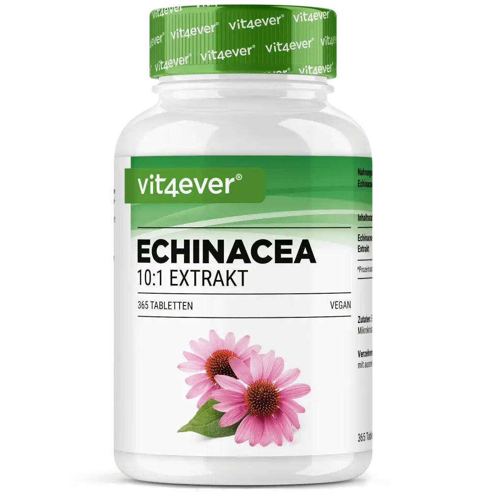 Echinacea 500mg, 365 kapsler, Vit4ever (Erstatter urte-pensil)